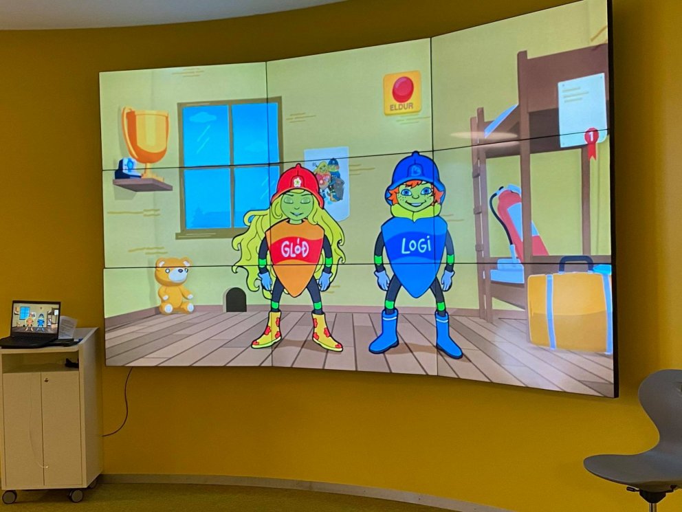 Elstu nemendur leikskólastigs fengu heimsókn frá Bunavörnum Suðurnesja í síðustu viku.