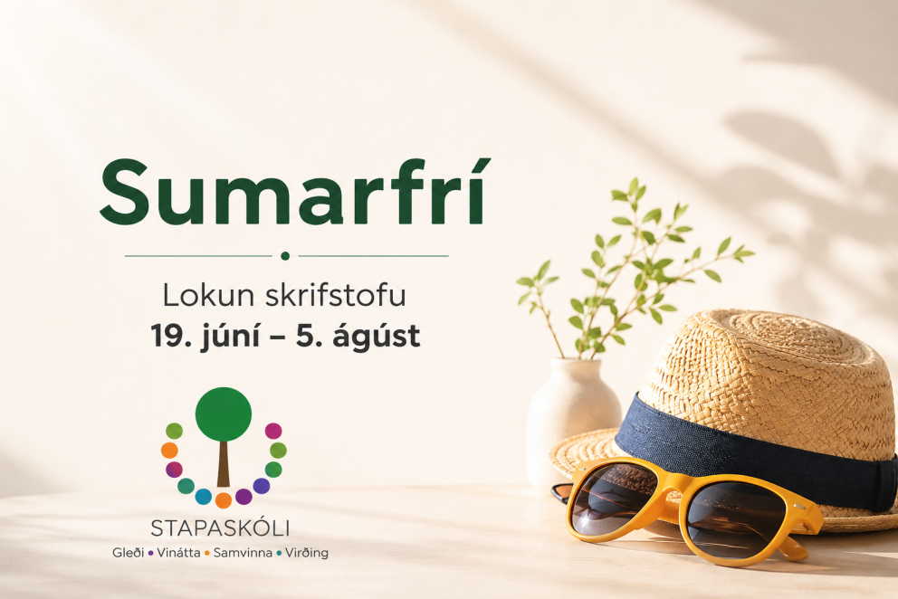 Sumarfrí á skrifstofu og leikskólastigi