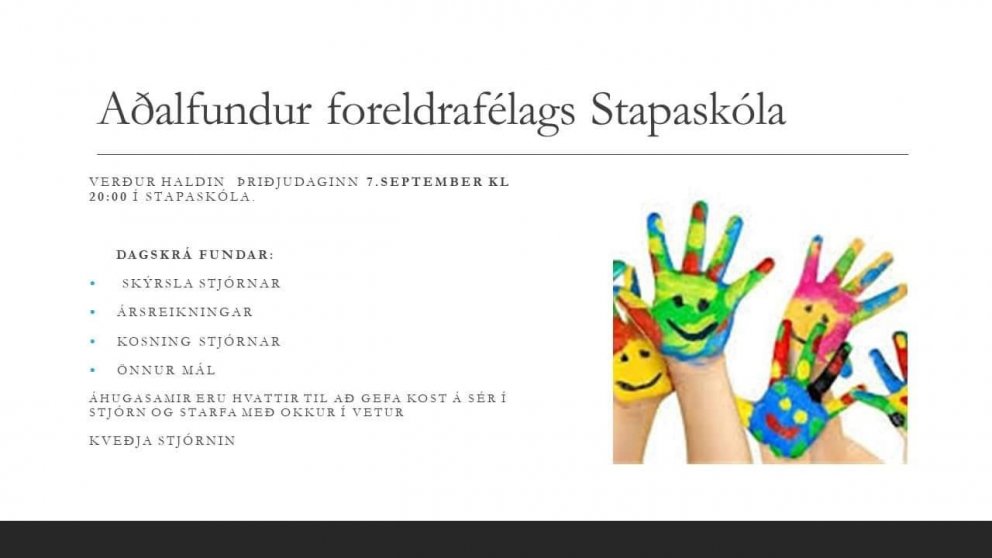 Aðalfundur foreldrafélagsins