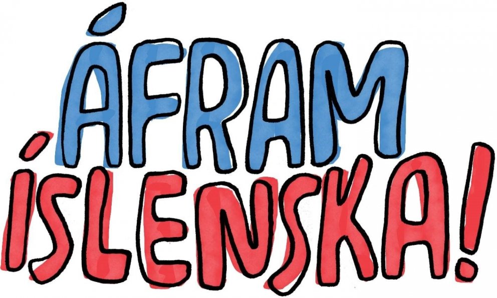 9. og 10. bekkur tók þátt í samræðuverkefni um íslenska tungumálið