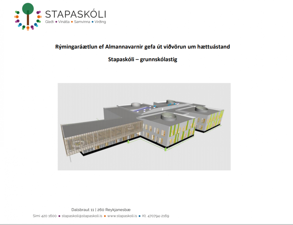 Rýmingaráætlun Almannavarna - hættuástand