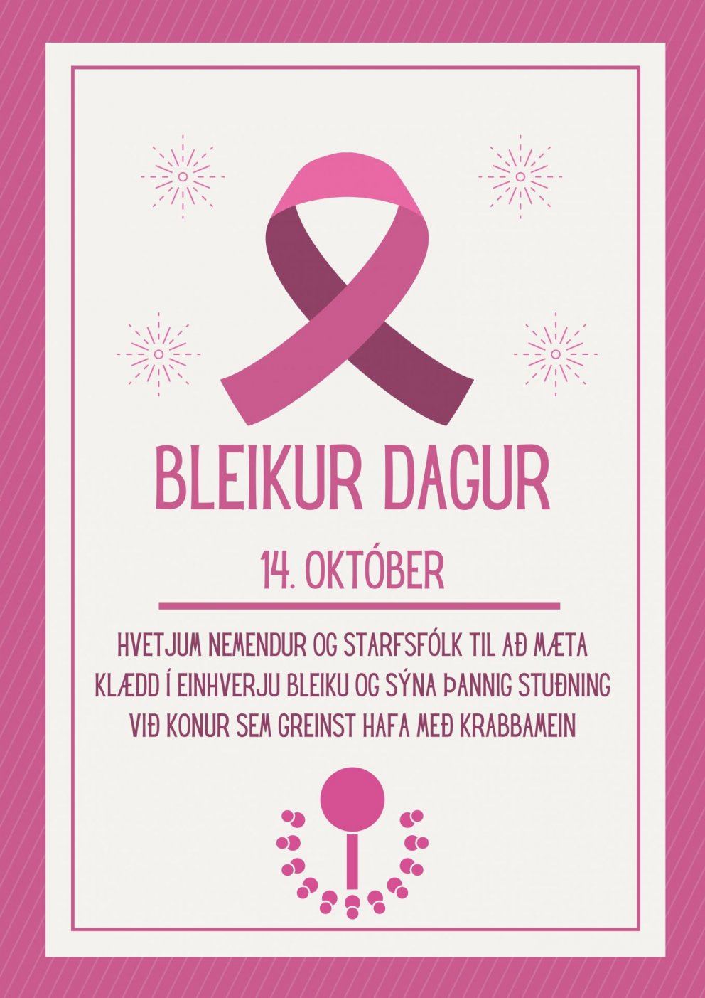 Bleikur dagur í Stapaskóla