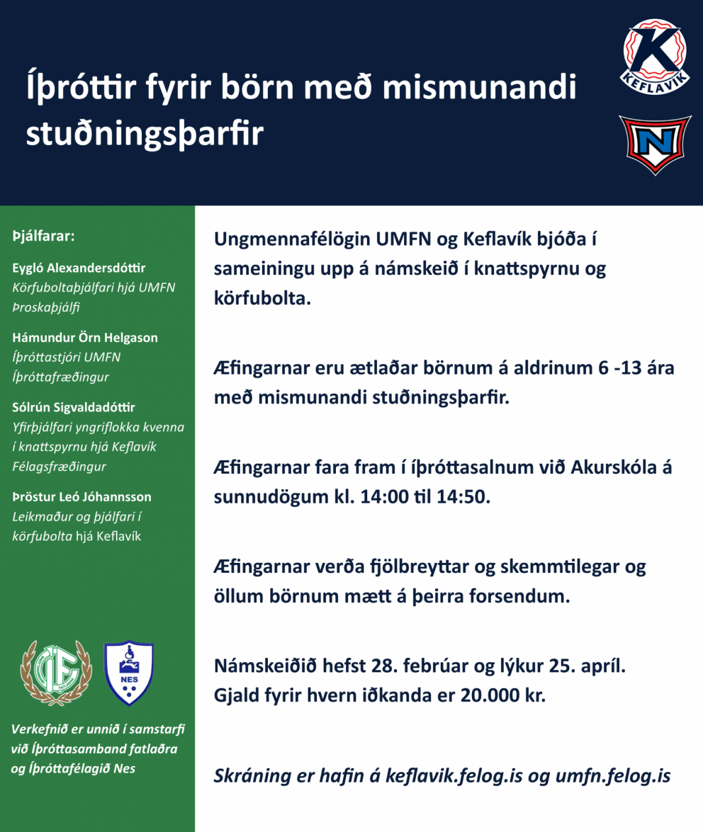 Íþróttir fyrir börn með mismunandi stuðningsþarfir