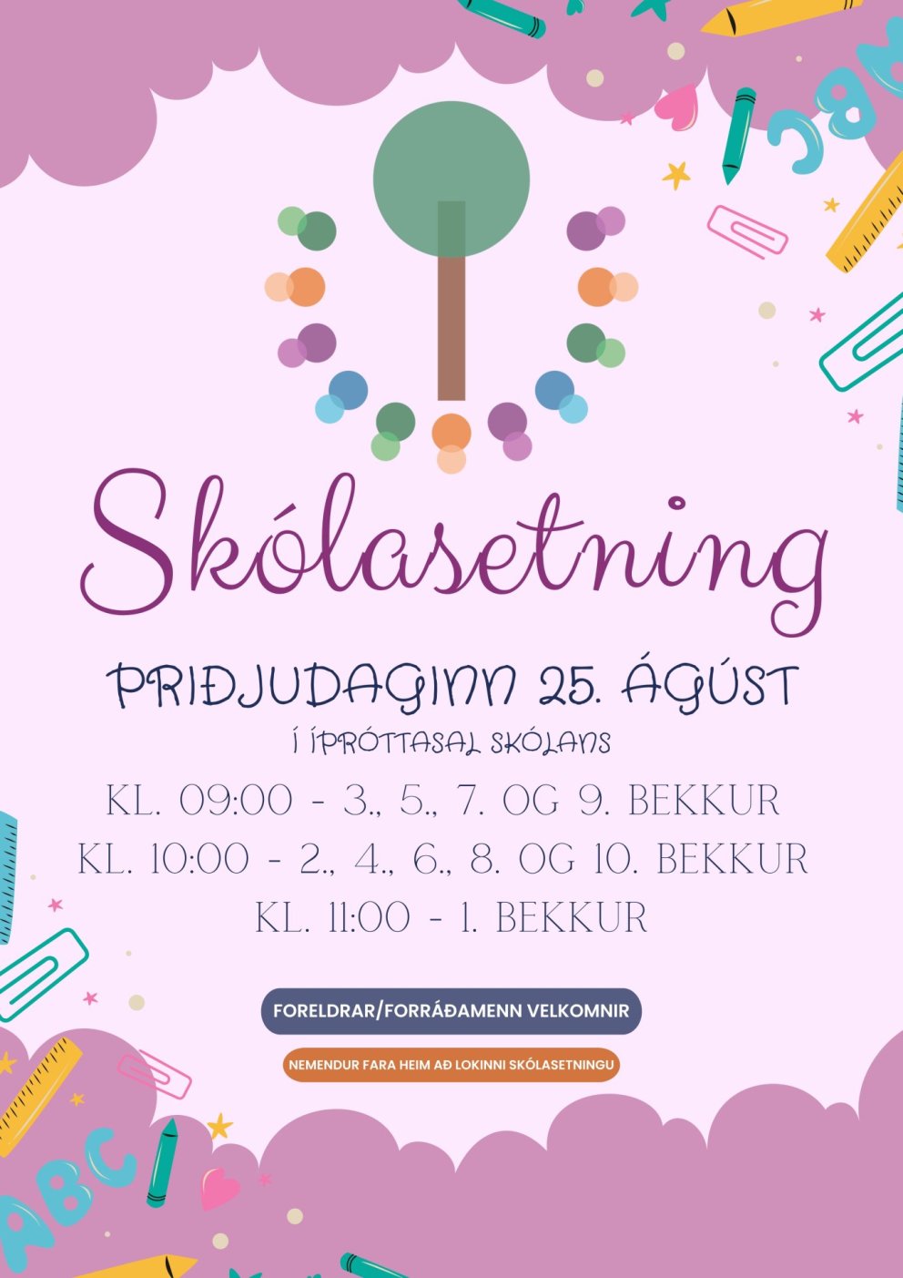 Skólasetning 2026-2027