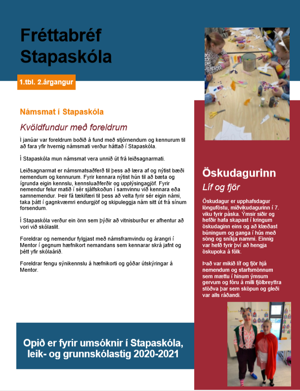 Fréttabréf Stapaskóla