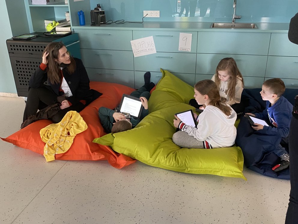 Nemendur tóku vel á móti forsætisráðherra