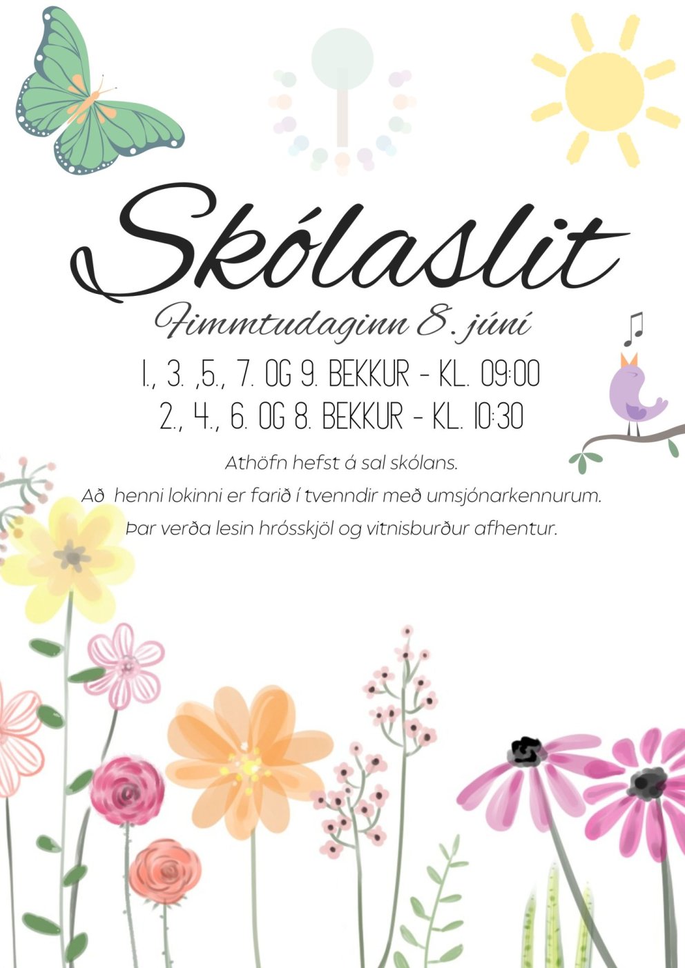 Skólaslit skólaárið 2023