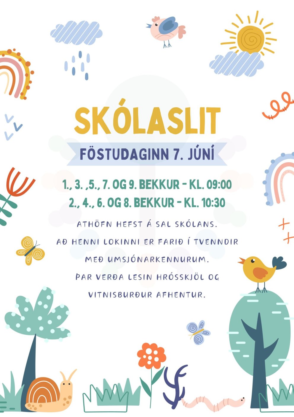 Skólaslit skólaárið 2023-2024