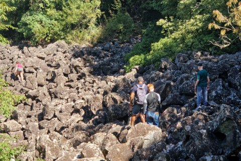 Íslenskir nemendur upplifðu eldfjallakennslustund í Farnese á Ítalíu