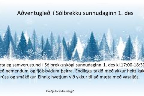 Aðventugleði með foreldrafélaginu