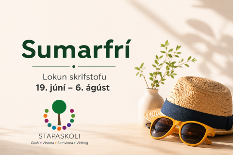 Sumarfrí á skrifstofu og leikskólastigi