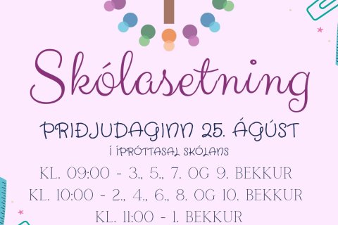 Skólasetning 2026-2027