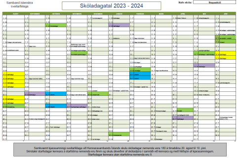 Breyting á skóladagatali