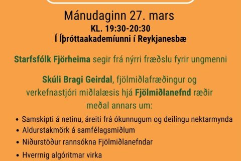 Fræðslukvöld Fjörheima og FFGÍR