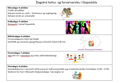 Heilsu - og forvarnarvika í Stapaskóla