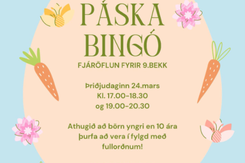 Páskabingo Stapaskóla til styrktar útskriftarferð 10.bekkjar á næsta ári.