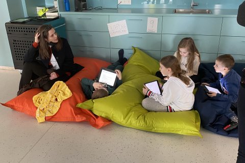 Nemendur tóku vel á móti forsætisráðherra