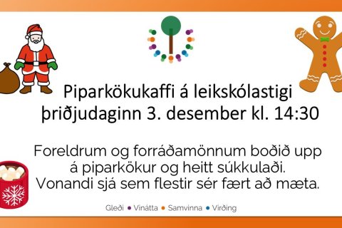 Piparkökukaffi á leikskólastigi