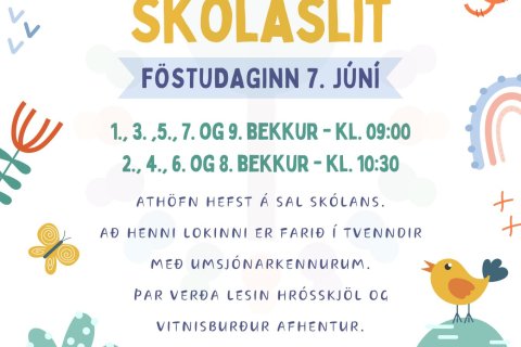 Skólaslit skólaárið 2023-2024