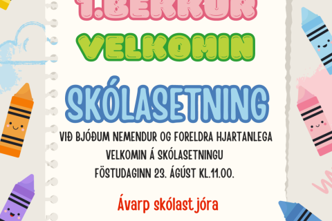 Skólasetning hjá 1. bekk