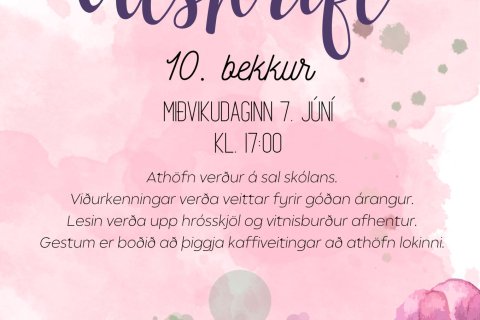 Útskrift 10. bekkjar skólaárið 2023