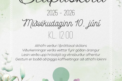 Útskrift 10. bekkjar skólaárið 2025-2026